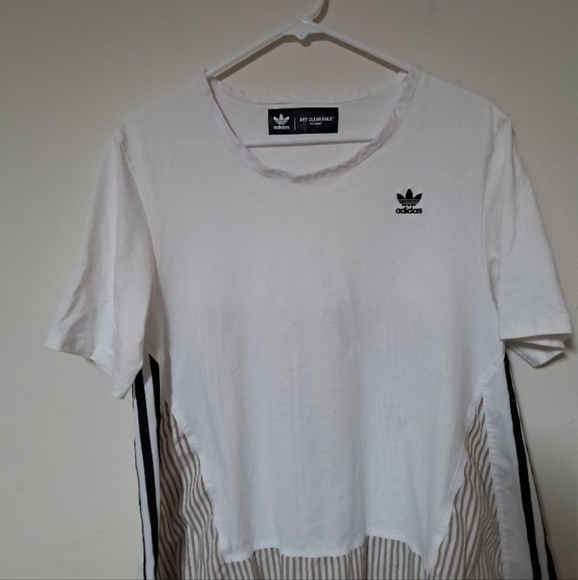 adidas Dry Clean Only Bangkok t-shirt Midi Dress Pinstripe Twill FITS XL. - Picture 3 of 8